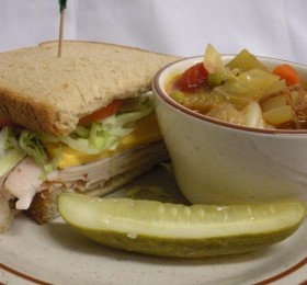 Half Sandwhich and cup of soup | Green Valley Restaurant